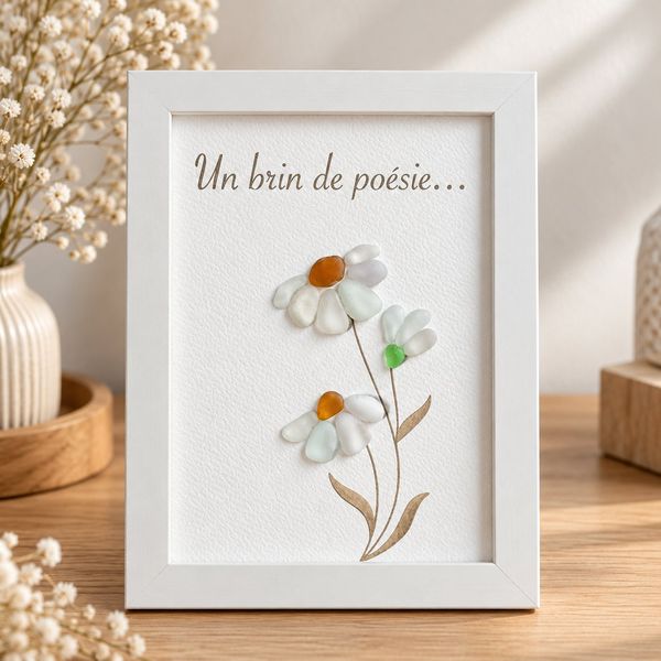 Cadre  verre poli "un brin de poésie"