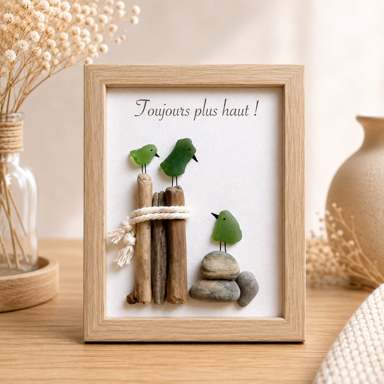 Cadre au fil des marées — création artisanale Scrapnwood
