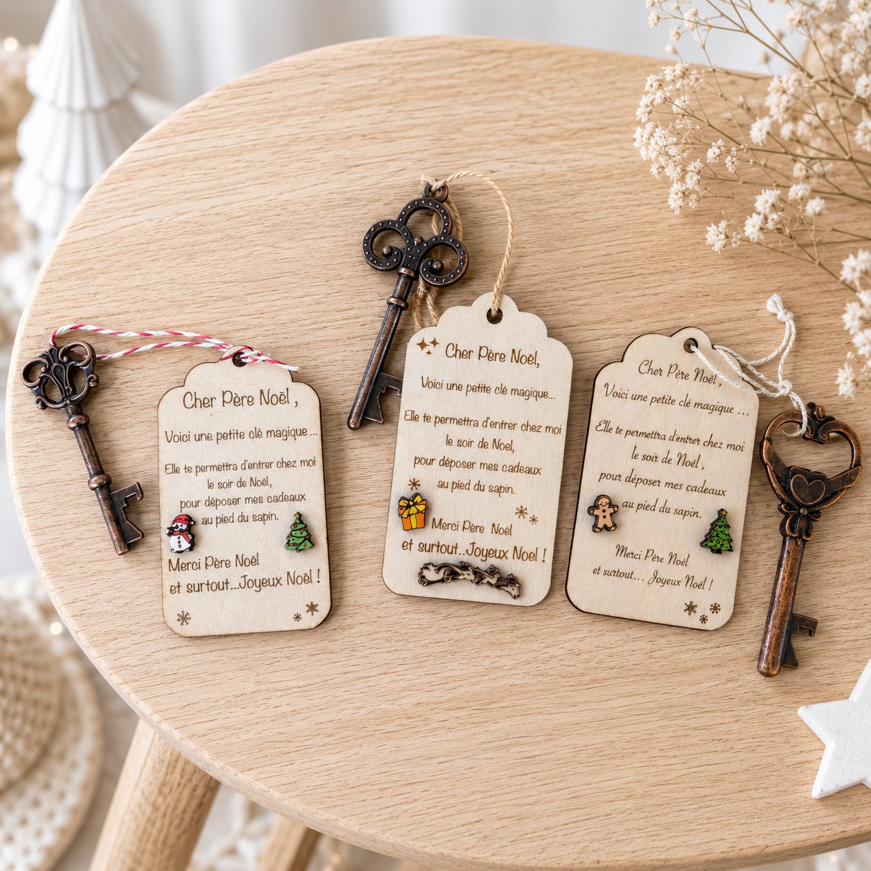 Clé magique pour le Père Noël — autres — création artisanale Scrapnwood