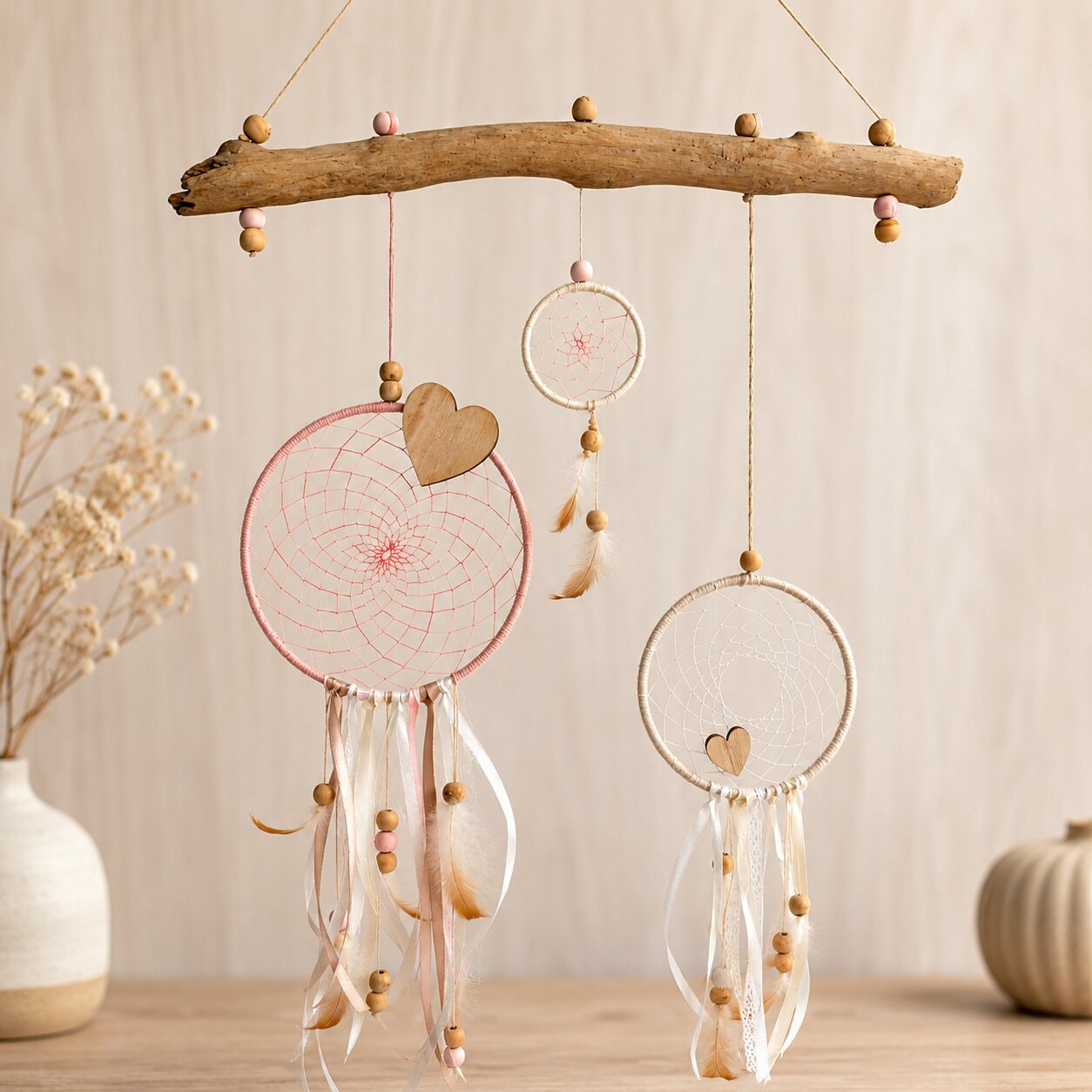 Déco murale attrape rêves — attrapes rêves — création artisanale Scrapnwood