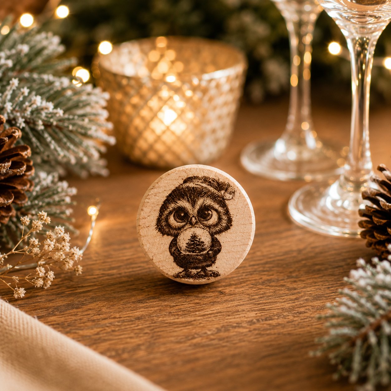 Bouchon chouette — autres — création artisanale Scrapnwood