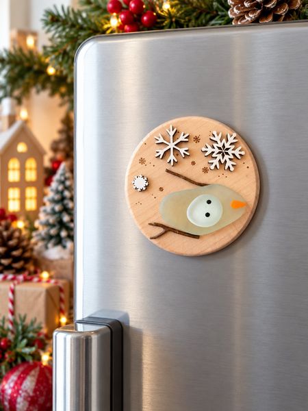 Magnet verre poli bonhomme fondu
