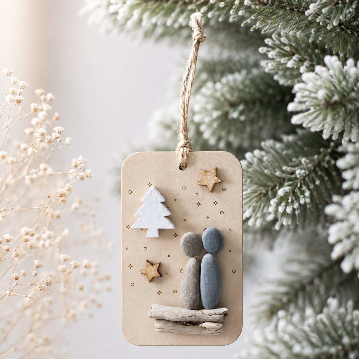 Suspension de Noël — noël — création artisanale Scrapnwood