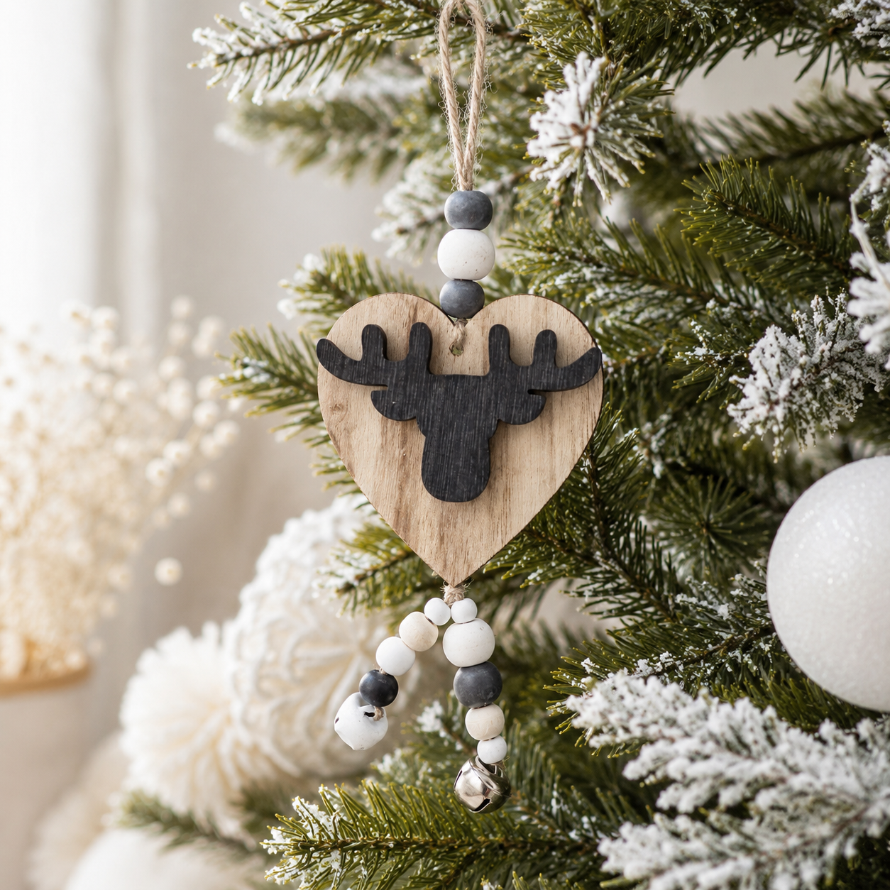 Déco en bois renne — noël en bois gravé, fait main