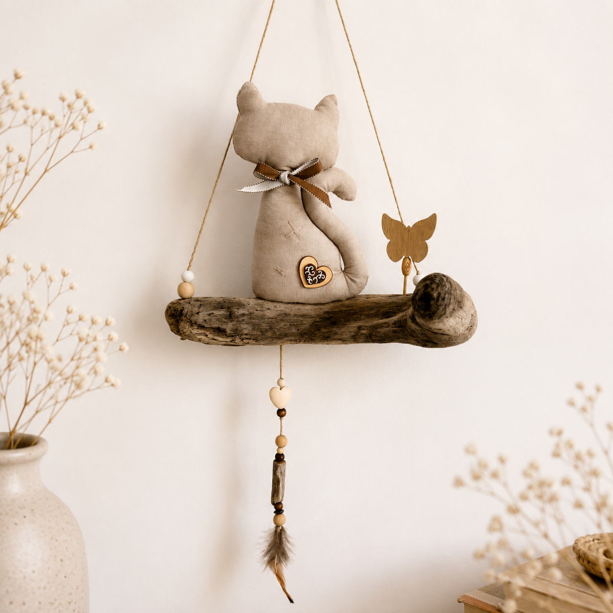Suspension Chat beige