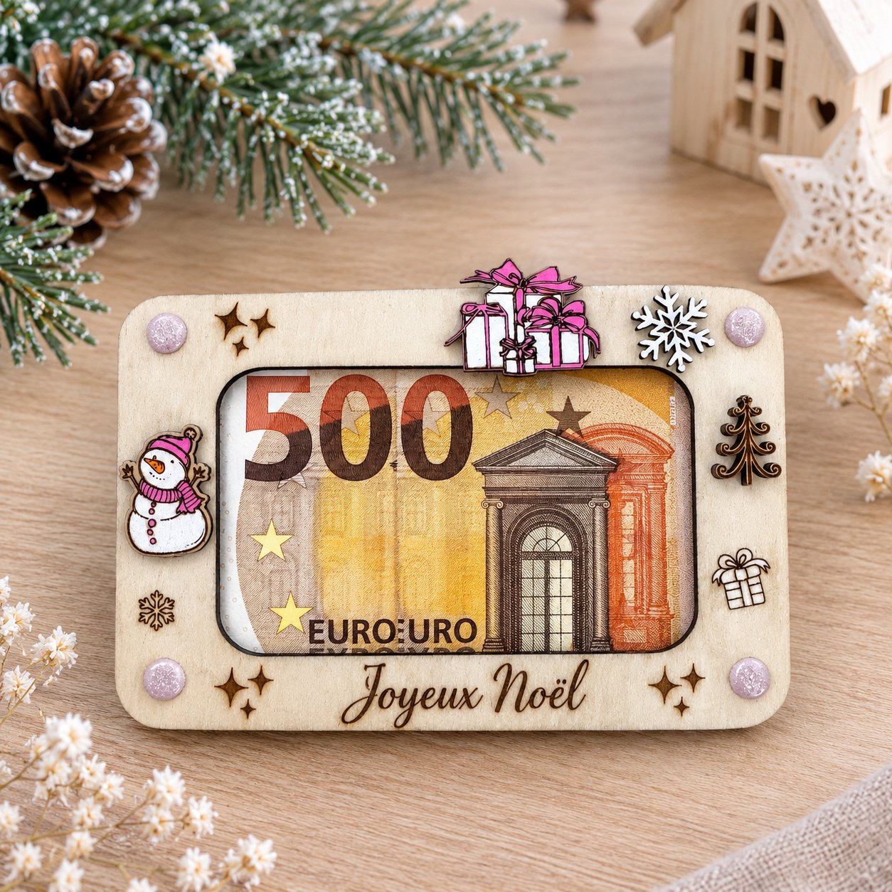 Carte étrennes — création artisanale Scrapnwood