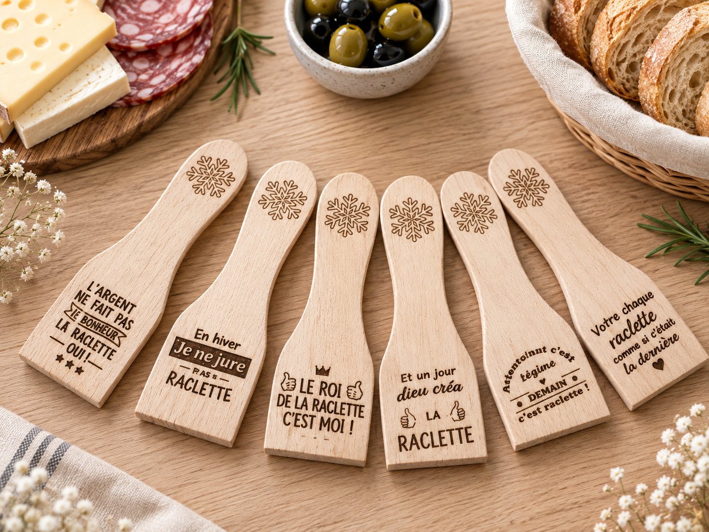 Lot de 6 palettes à raclette