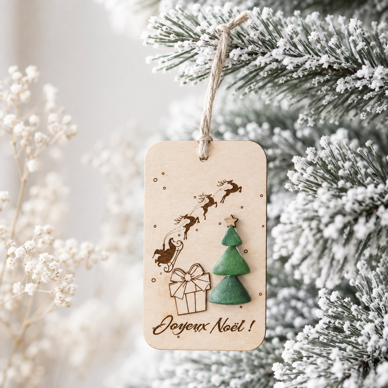 Suspension de Noël — noël — création artisanale Scrapnwood