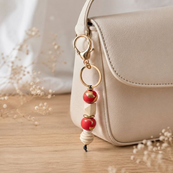 Porte clé de sac rouge