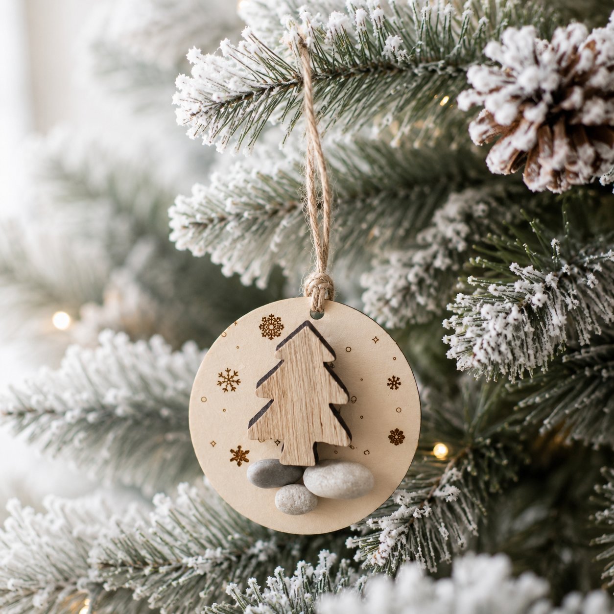 Suspension de Noël — noël — création artisanale Scrapnwood