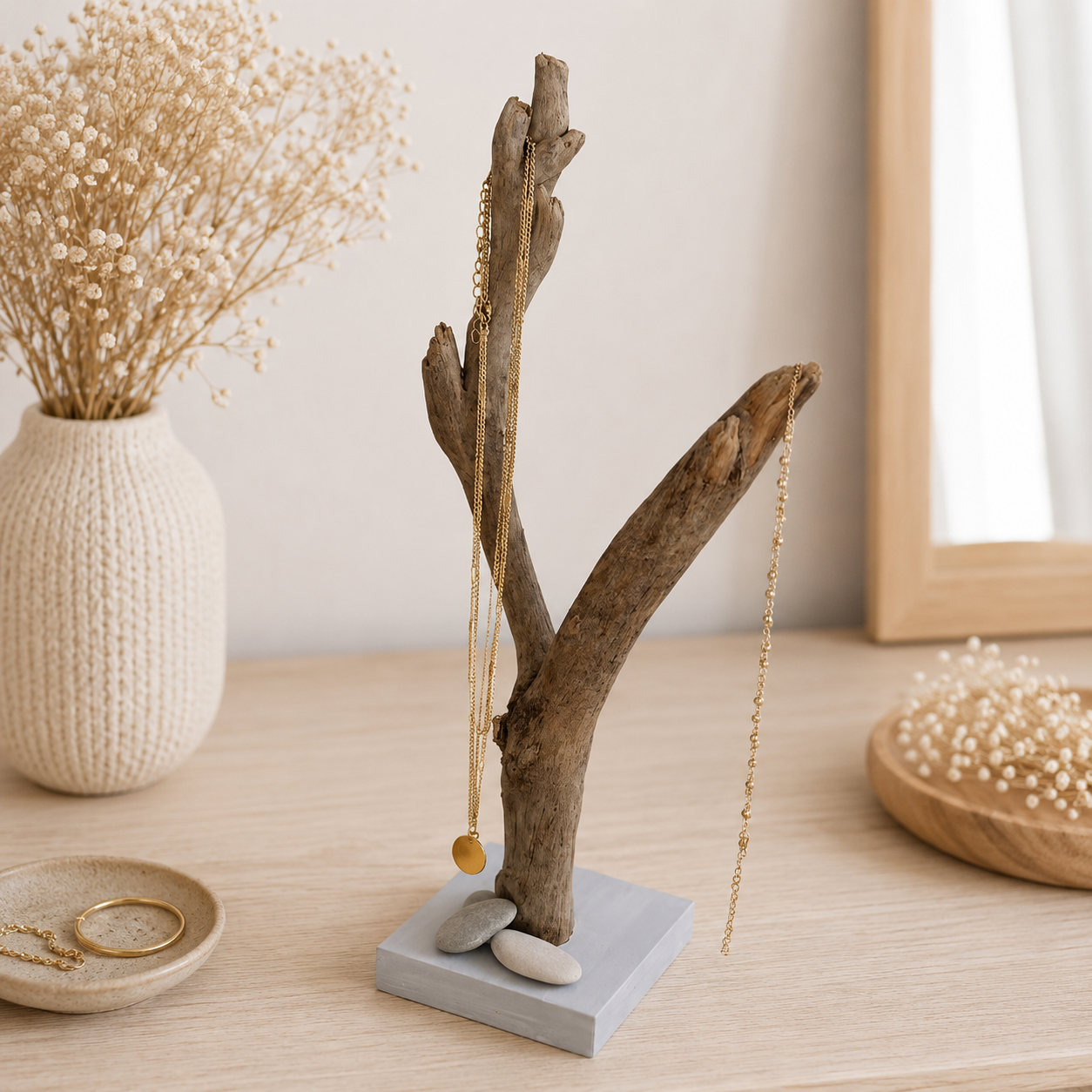 Porte bijoux — plaisir d'offrir en bois gravé, fait main