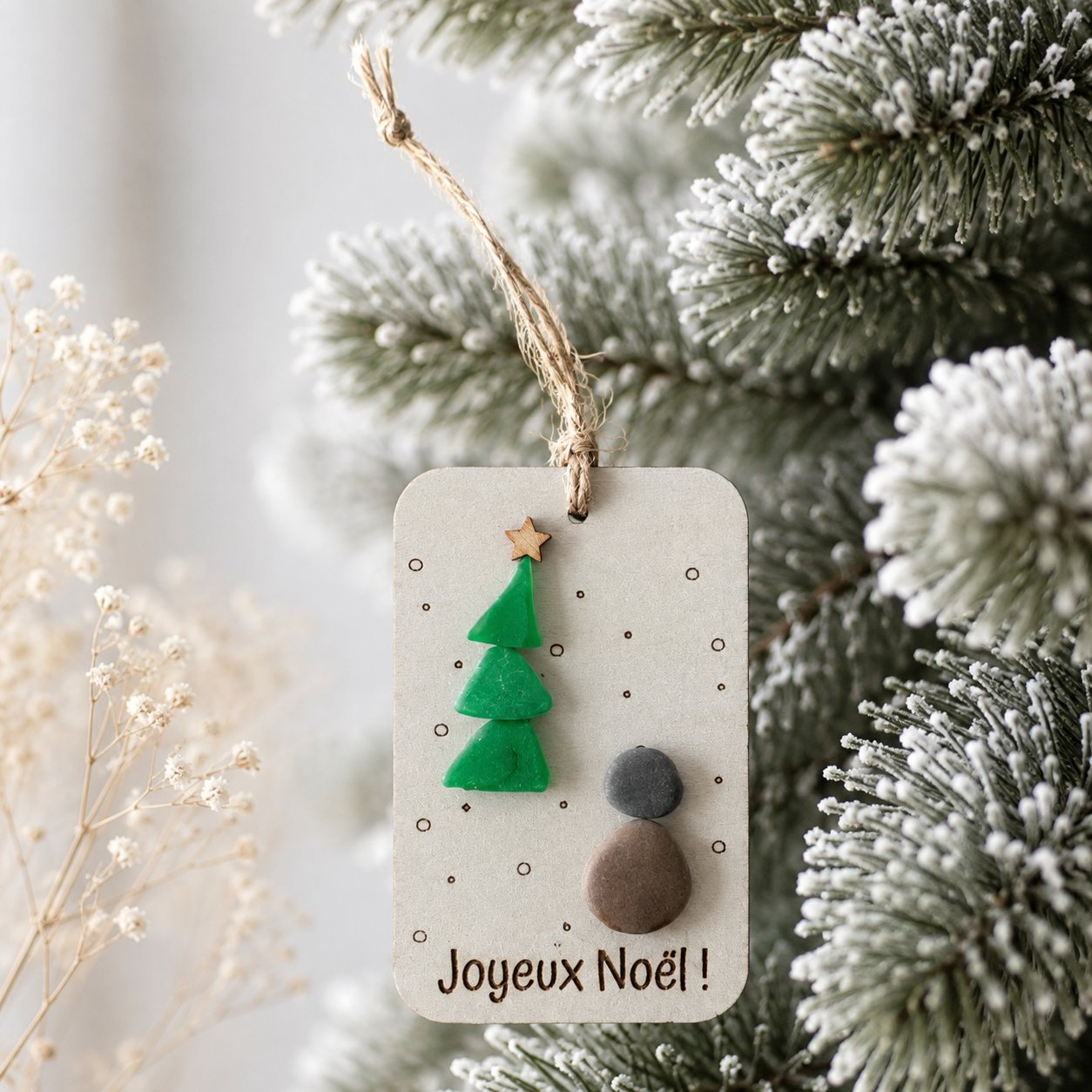 Suspension de Noël — noël — création artisanale Scrapnwood