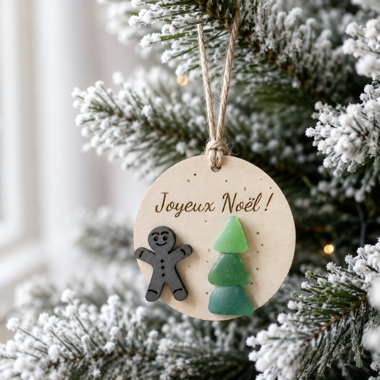 Suspension de Noël — noël — création artisanale Scrapnwood