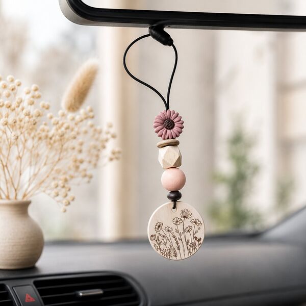 Breloque de voiture fleur