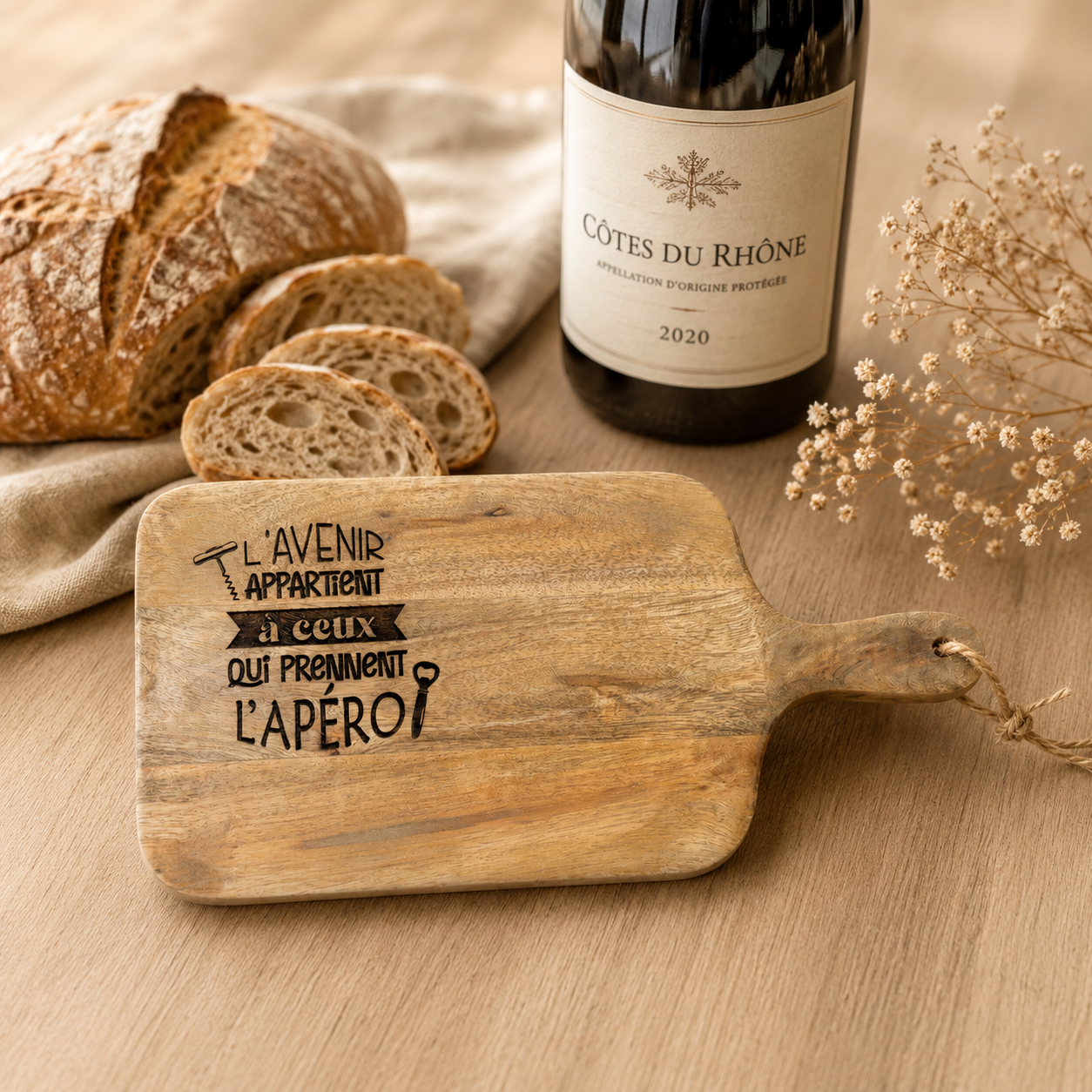 Planche apéro gravée — planches apéro et fromage en bois gravé, fait main