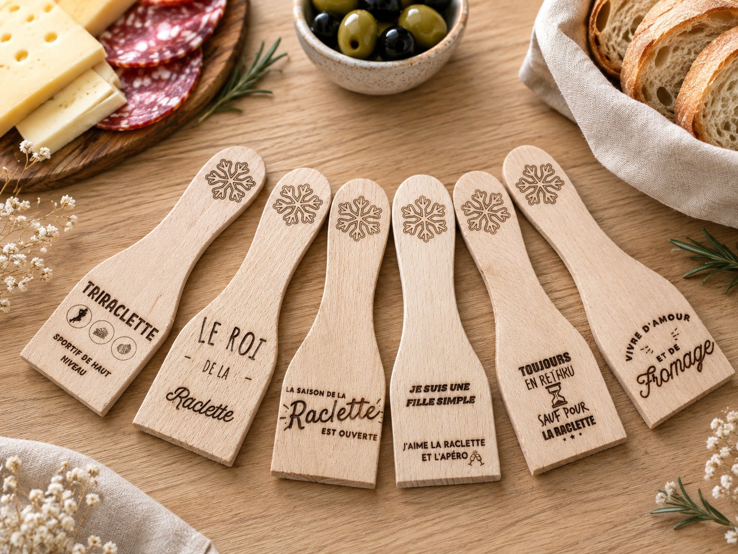 lot de 6 palettes à raclette