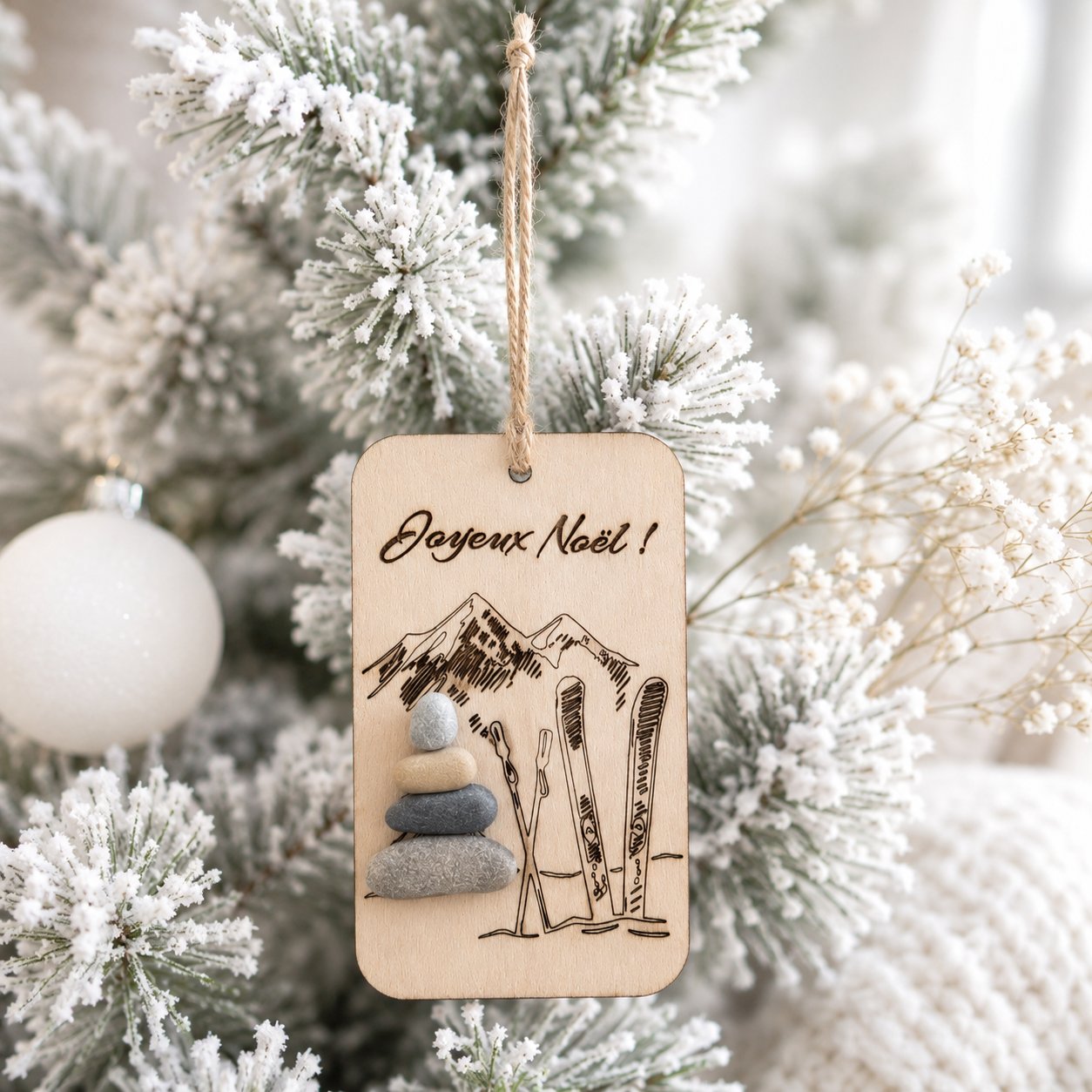 Suspension de Noël — noël — création artisanale Scrapnwood