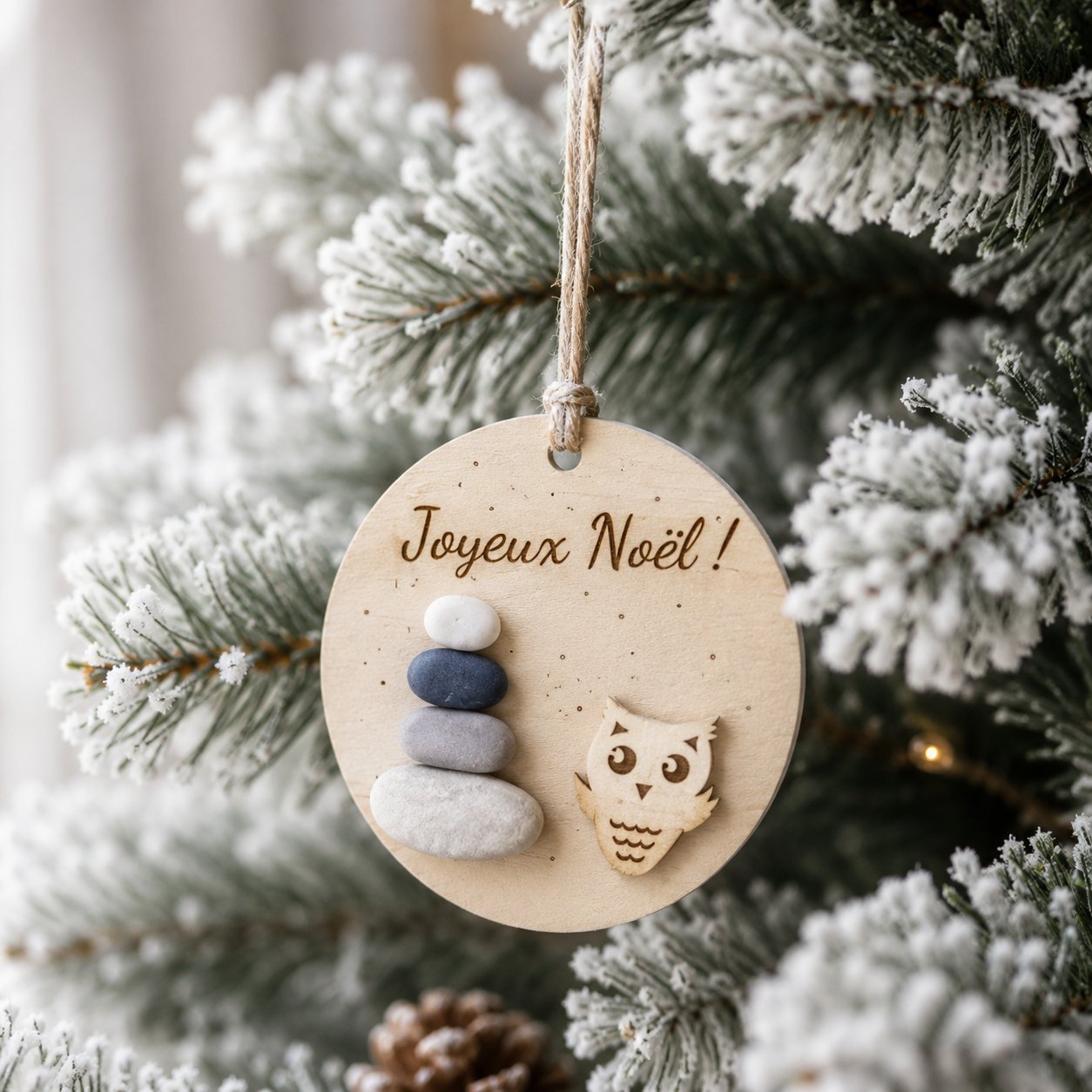 Suspension de Noël — noël — création artisanale Scrapnwood