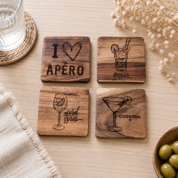 Lot de 4 dessous de verre
