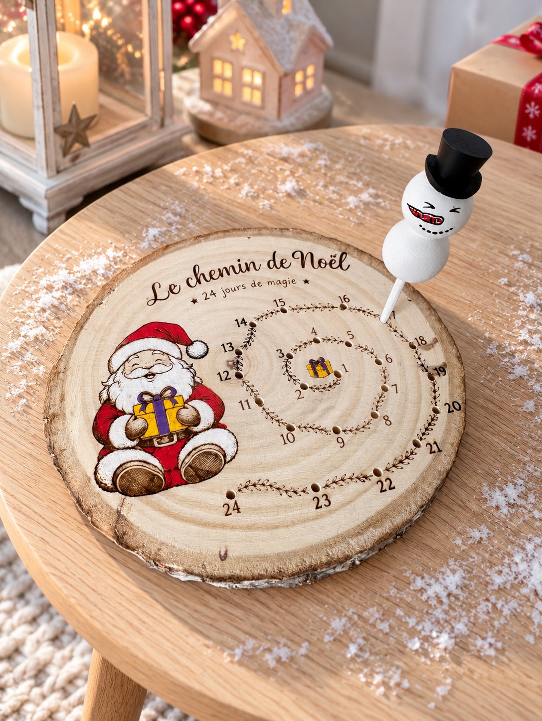 Décompte père Noël — noël — création artisanale Scrapnwood