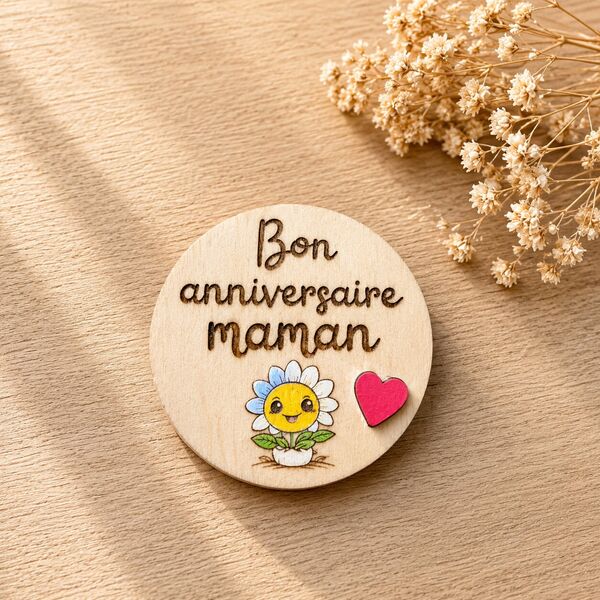 Magnet "bon anniversaire maman"