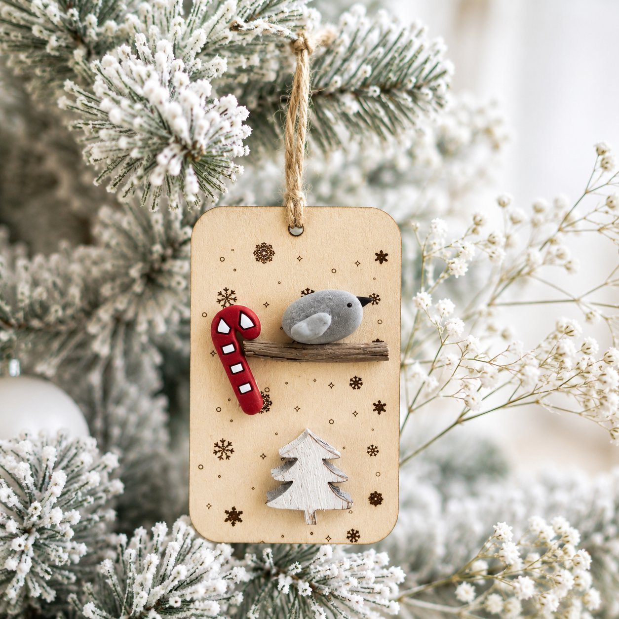 Suspension de Noël — noël — création artisanale Scrapnwood