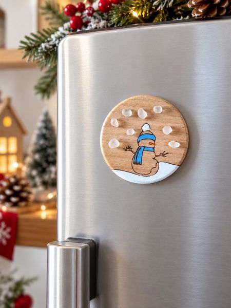 magnet verre poli neige