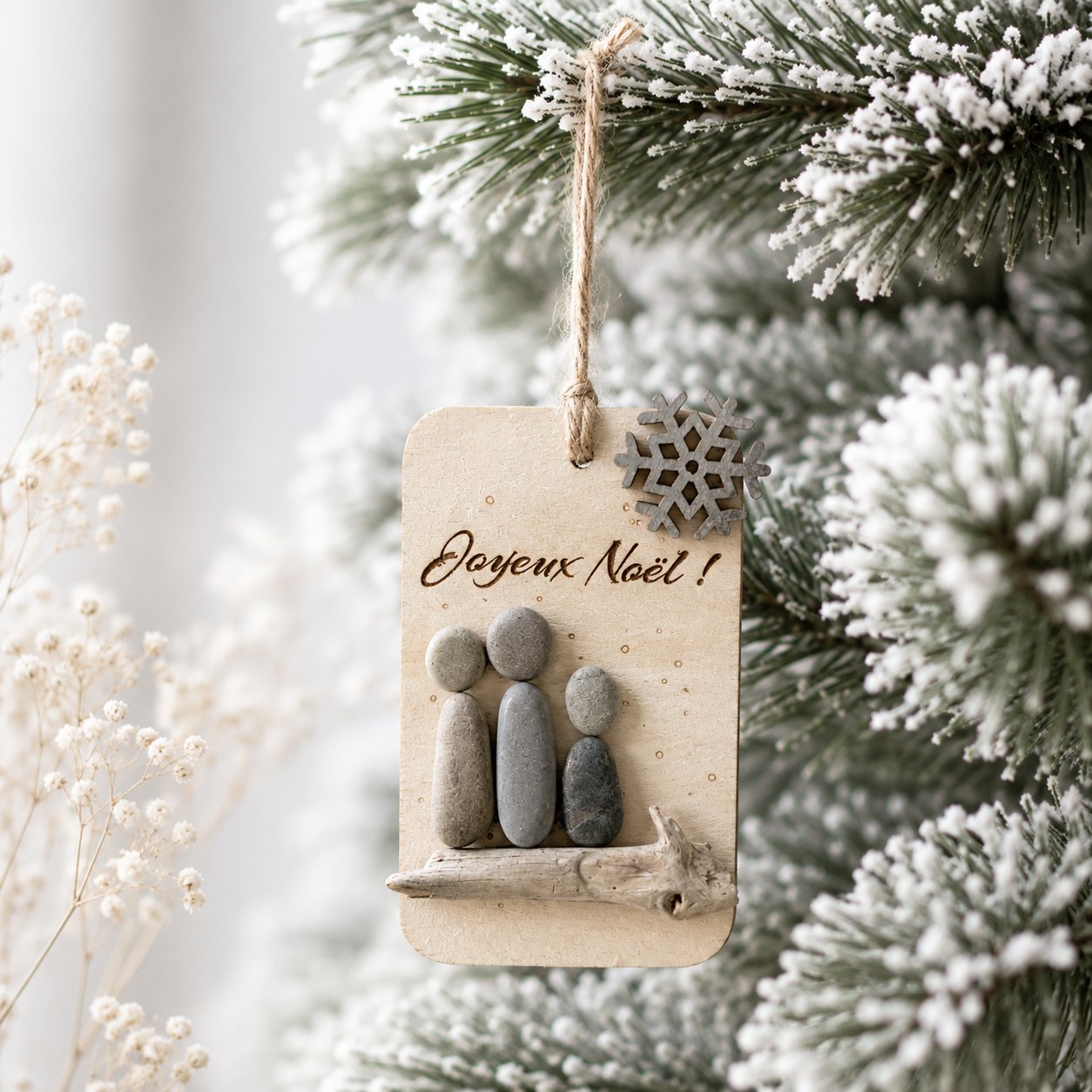 Suspension de Noël — noël — création artisanale Scrapnwood
