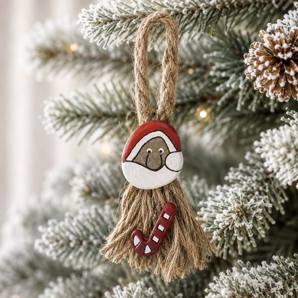 Déco Père Noël galet