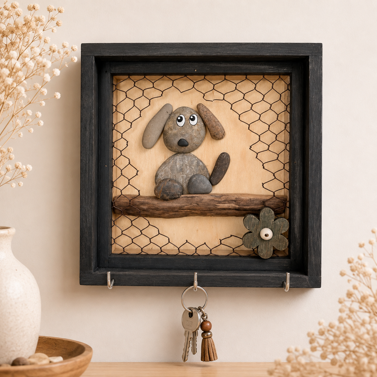Cadre porte clés — création artisanale Scrapnwood